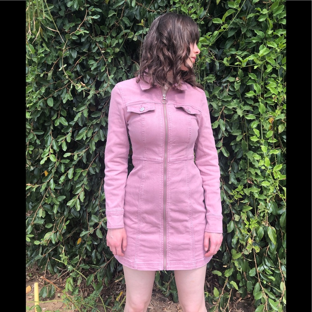 Urban Outfitters June Zip-Front Mini Dress